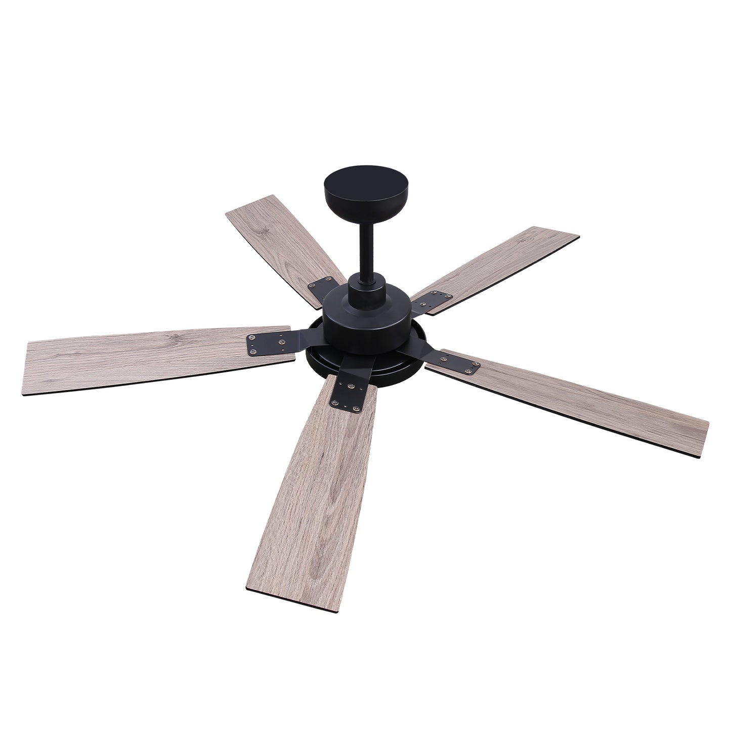 INTETEIN NI 52 inch Black Ceiling Fan with Light and Remote for Bedroom