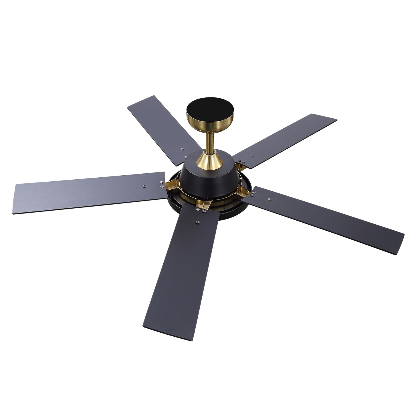 INTETEIN NI 52 Inch Black Gold Indoor Ceiling Fans with Lights Remote Control