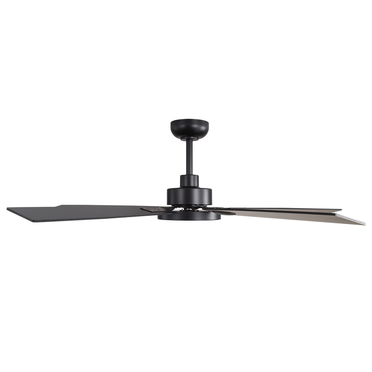 INTETEIN NI 52 inch Black Ceiling Fan with Light and Remote for Bedroom