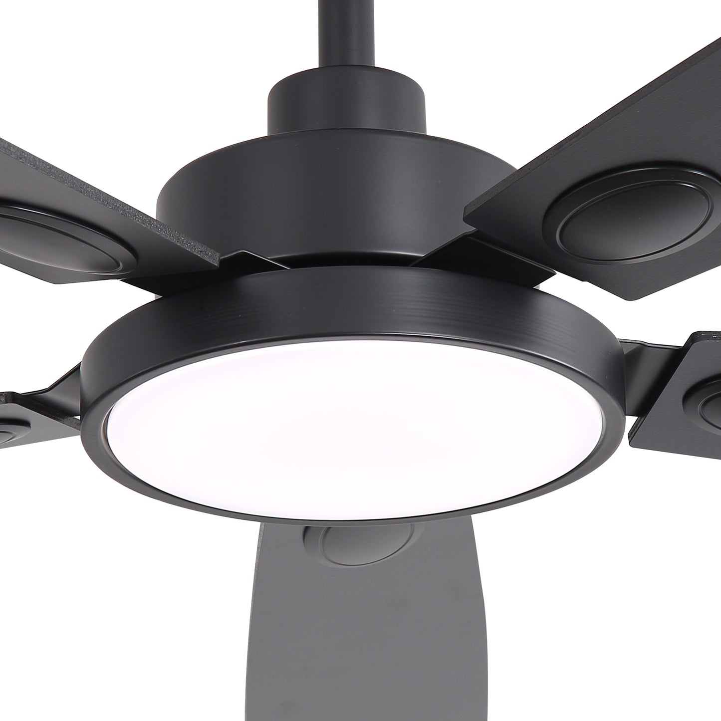 INTETEIN NI 52 inch Black Ceiling Fan with Light and Remote for Bedroom